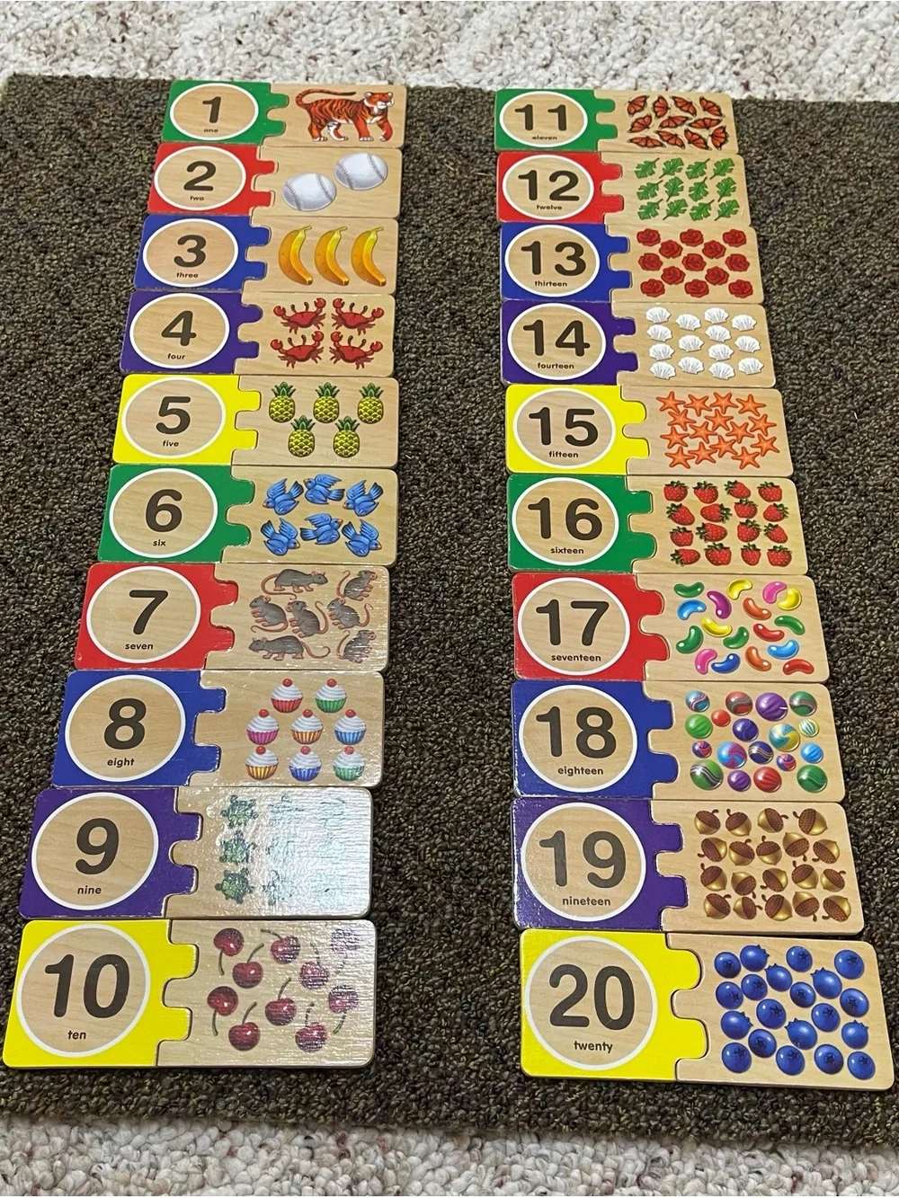 Melissa & Doug self-correcting wooden number puzzle with box and plexiglass lid